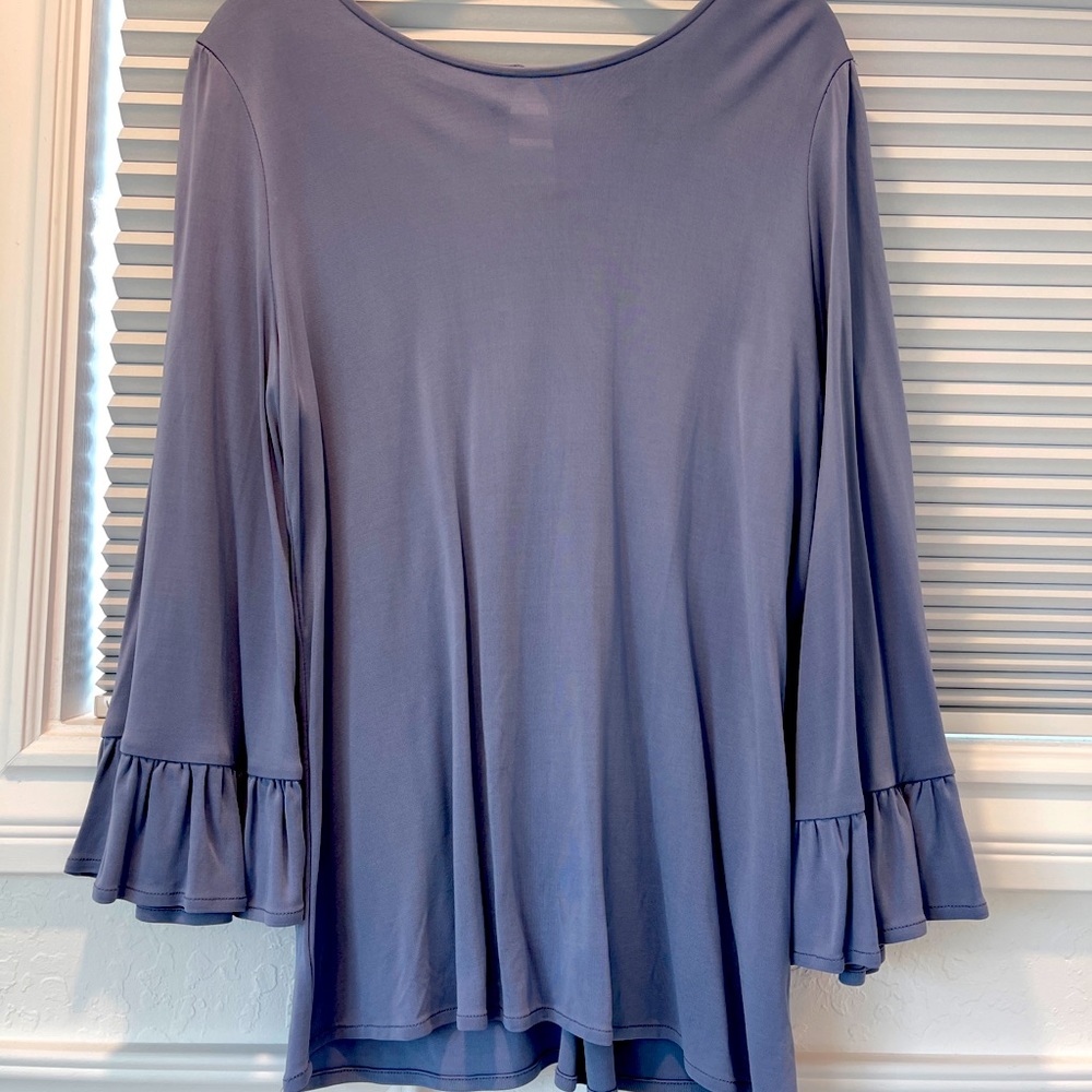 Ann Taylor medium dressy blouse with tulip sleeves.